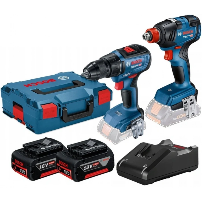 Bosch GSR 18V-50 Akülü Vidalama ve GDX 18V-200 Akülü Darbeli Somun Sıkma Seti - 06019J2220