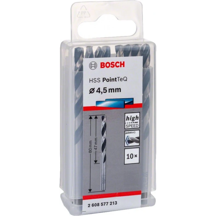 Bosch Metal Matkap Ucu HSS PointTeQ (DIN 338) 4,5 mm (10 Adet) - 2608577213