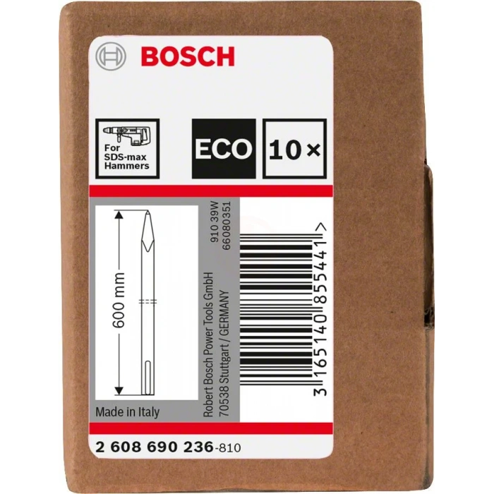 Bosch SDS Max Eco Sivri Keski 600 mm (10 Adet) - 2608690236