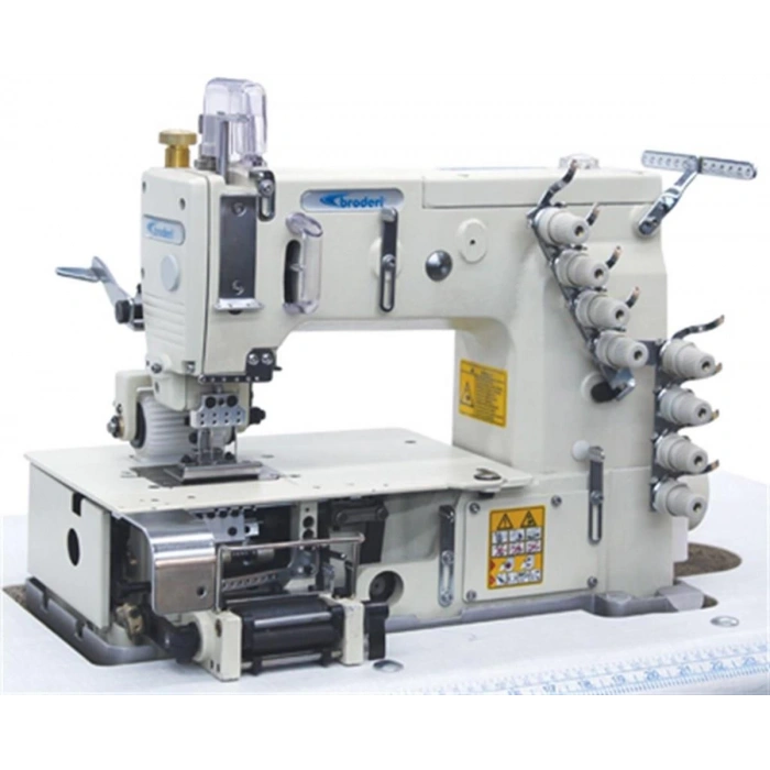 Broderi BD-1404P-D 12 İğne Lastik Makinası 6.4 mm (Ön Merdane Opsiyonel)