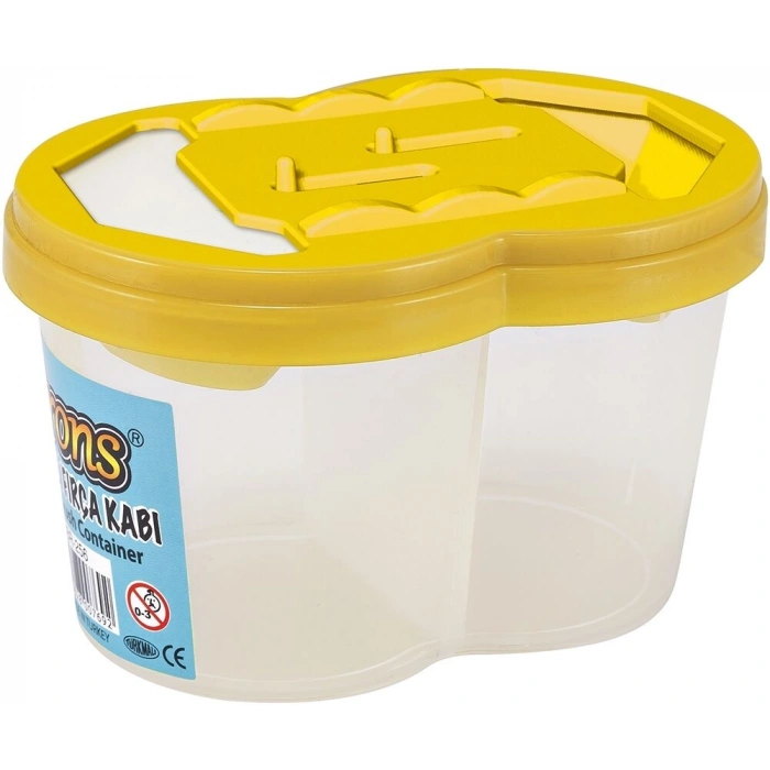 Brons Fırça Temizleme Su Kabı 2 Bölmeli