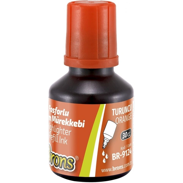 Brons Fosforlu Kalem Mürekkebi 30 cc. Turuncu