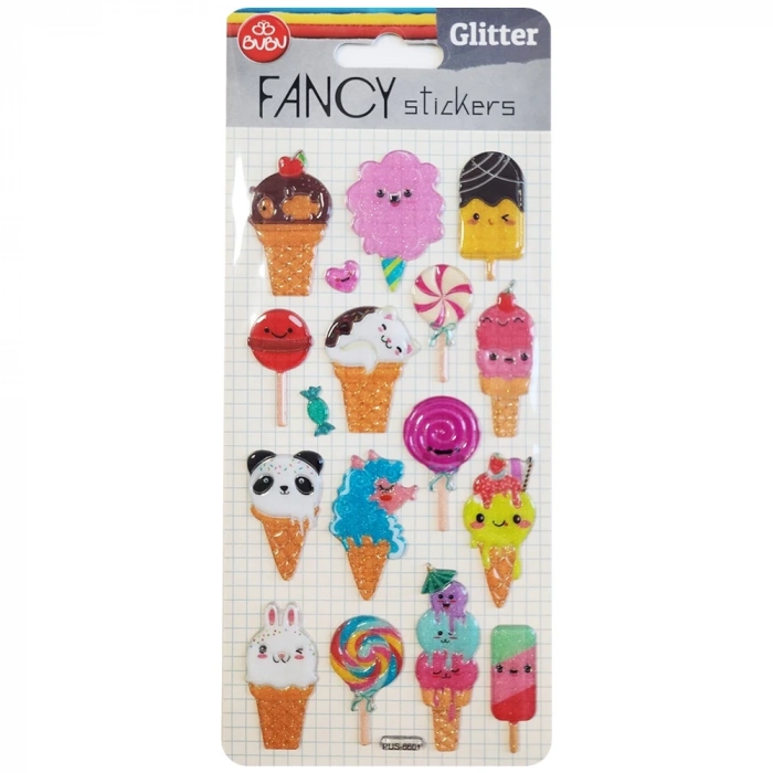 Bu-Bu Damla Stıckers Glıtter Dondurma 9x20 BUBU-PUS-6601