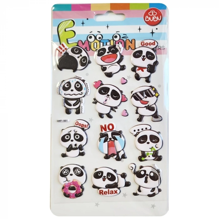 Bu-Bu Emotıons Stıckers Panda 10.9x20.5 BUBU-SWP-1801