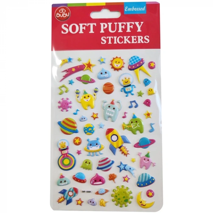 Bu-Bu Soft Puffy Stıckers Space 10.9x20.5 BUBU-SWP-1008B
