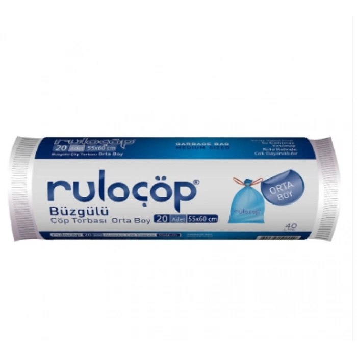 Büzgülü Çöp Torbası Orta Boy Kokusuz(55x60) 50 Rulo