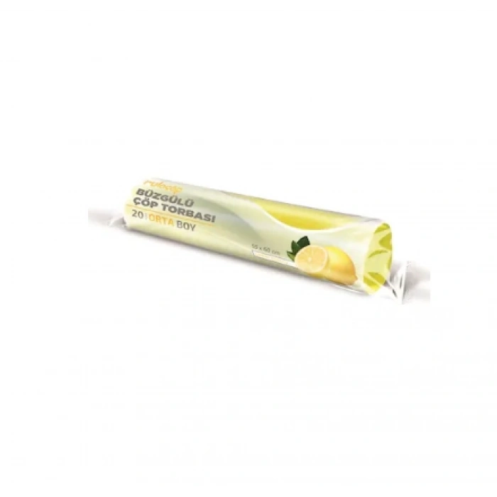 Büzgülü Çöp Torbası Orta Boy Limon Kokulu ( 55x60 ) 20 adet