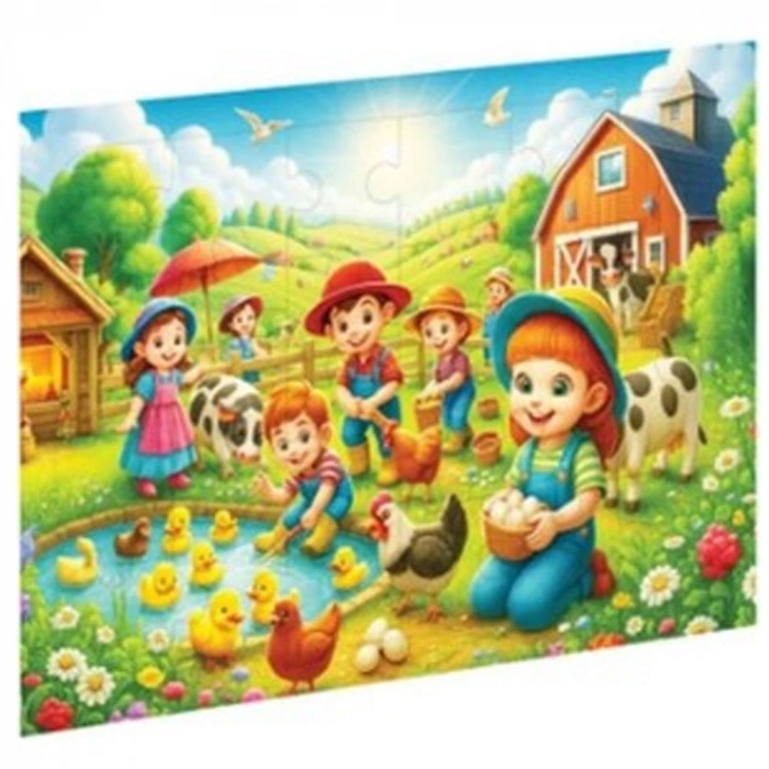 Ca Games Puzzle Çiftlikteki Çocuklar Ahşap Caahs-3505