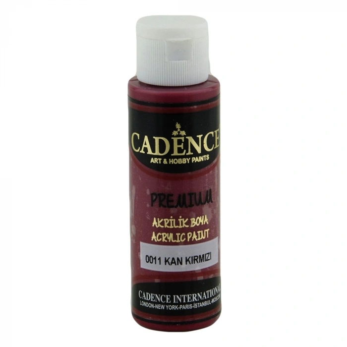 Cadence Akrilik Boya 70ml 0011 Kan Kırmızı