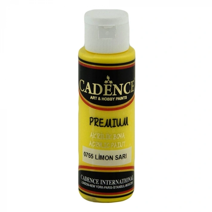 Cadence Akrilik Boya 70ml 0755 Limon Sarı