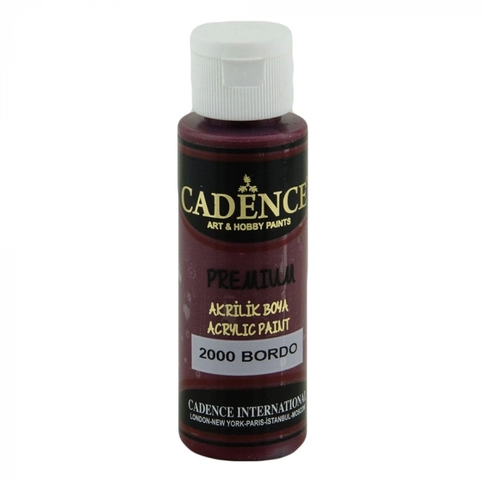 Cadence Akrilik Boya 70ml 2000 Bordo