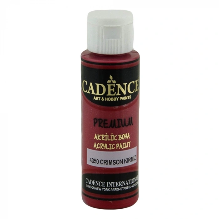 Cadence Akrilik Boya 70ml 4350 Crimson Kırmızı