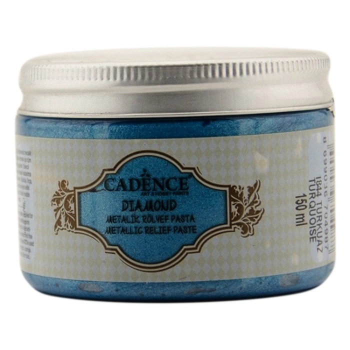 Cadence Diamond Metalik Rölyef Pasta 150ml 1844 Turkuaz