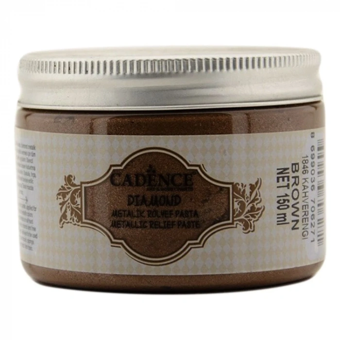 Cadence Diamond Metalik Rölyef Pasta 150ml 1846 Kahverengi
