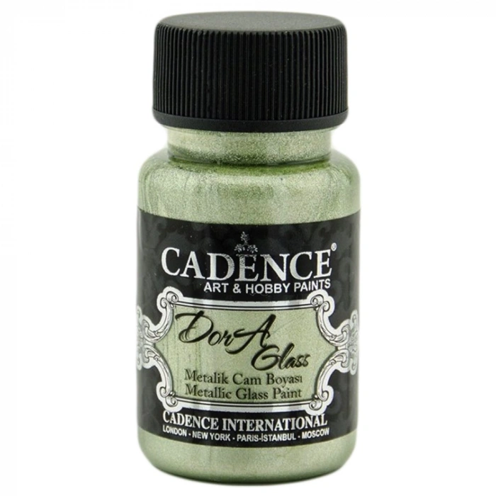 Cadence Dora Glass Metalik Cam Ve Porselen Boyası 50ml 3146 Mentol