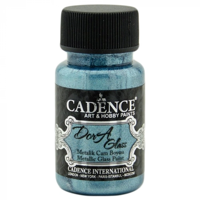 Cadence Dora Glass Metalik Cam Ve Porselen Boyası 50ml 3166 Ege