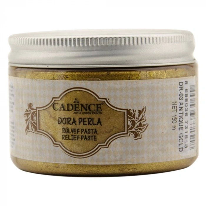 Cadence Dora Perla Rölyef Pasta 150ml Dr03 Antik Altın