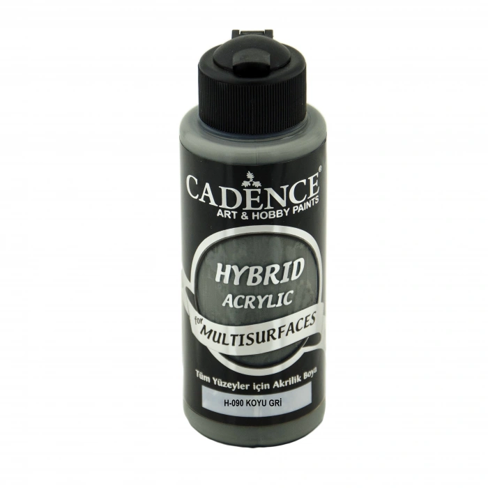 Cadence Hybrid Multisurface Akrilik Boya 120ml H-090 Koyu Gri