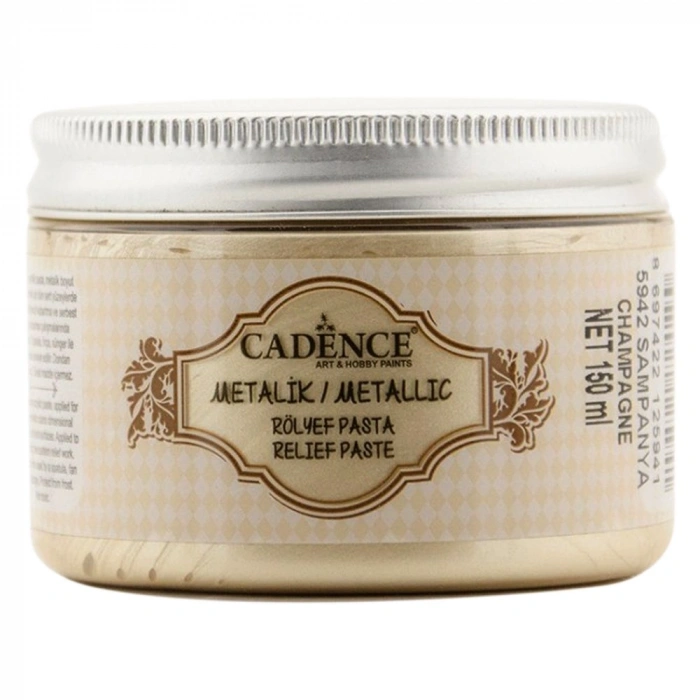 Cadence Metalik Rölyef Pasta 150ml 5942 Şampanya