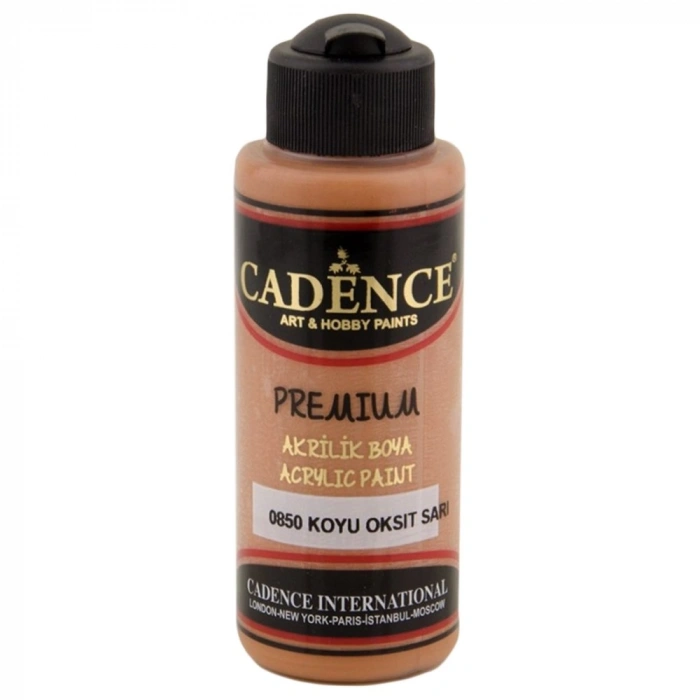 Cadence Premium Akrilik Boya 120ml 0850 Koyu Oksit Sarı