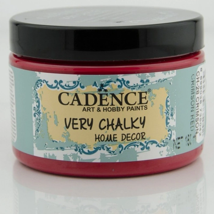Cadence Very Chalky Home Dekor Kadifemsi Mobilya Boyası 150ml 28 Crimson Kırmızı