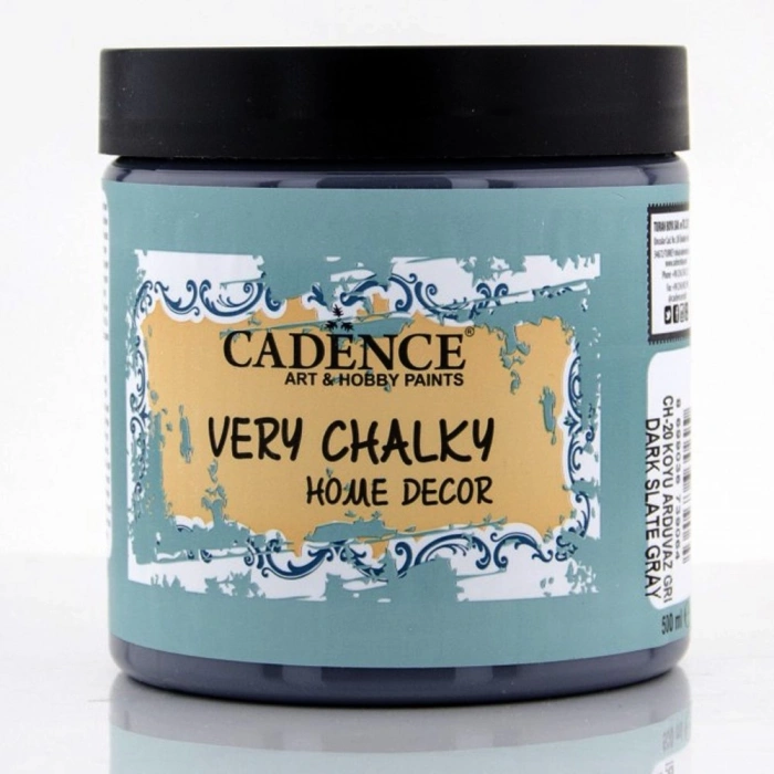 Cadence Very Chalky Home Dekor Kadifemsi Mobilya Boyası 500ml 20 Koyu Arduvaz Gri