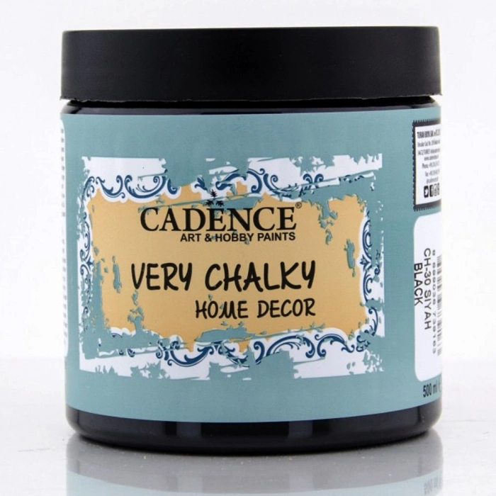 Cadence Very Chalky Home Dekor Kadifemsi Mobilya Boyası 500ml 30 Siyah