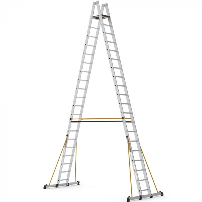 Çağsan A Tipi Platformlu Alüminyum Merdiven 19+1 Basamaklı - A6