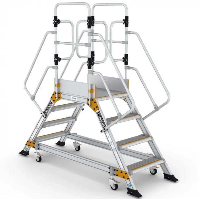 Çağsan Çift Çıkışlı Endüstriyel Alüminyum Platform 3+1 Basamaklı - EPC3