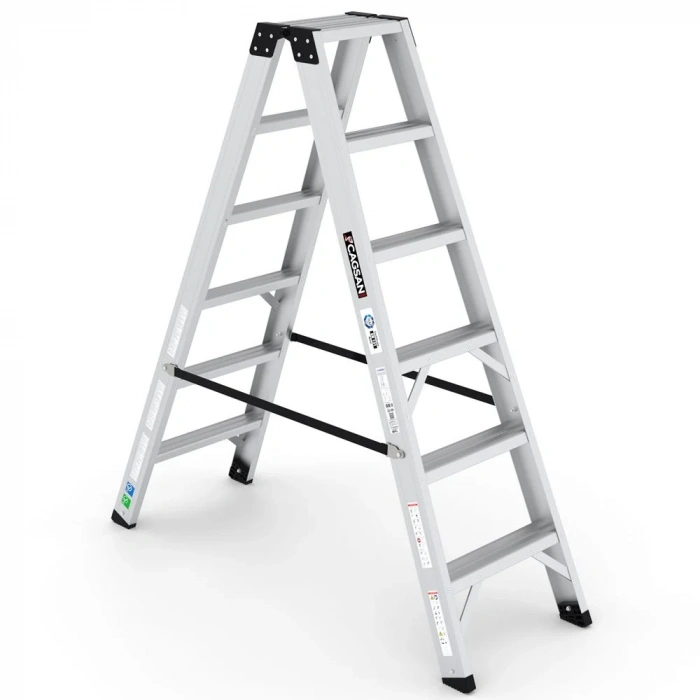 Çağsan Everest Pro Alüminyum Merdiven Çift Çıkışlı 6 Basamaklı - EVR-PRO6