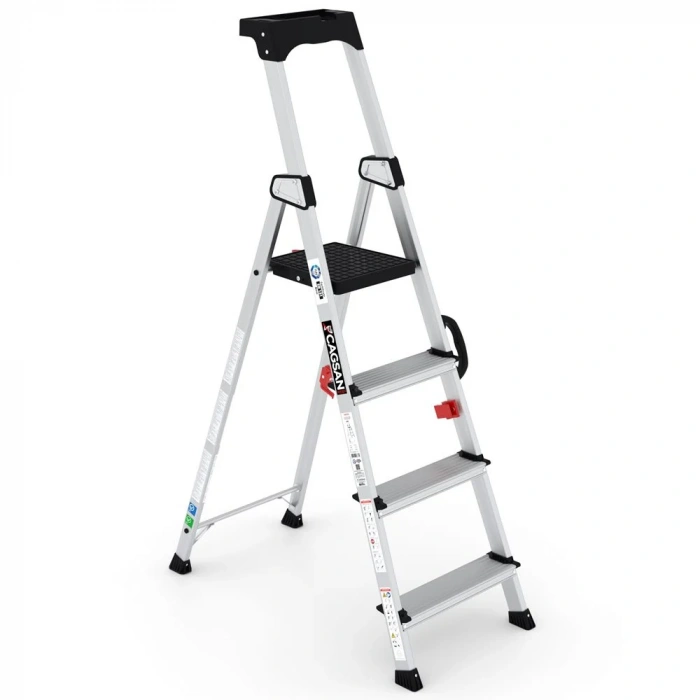 Çağsan Hazar Profesyonel Alüminyum Merdiven 3+1 Basamaklı - HA103