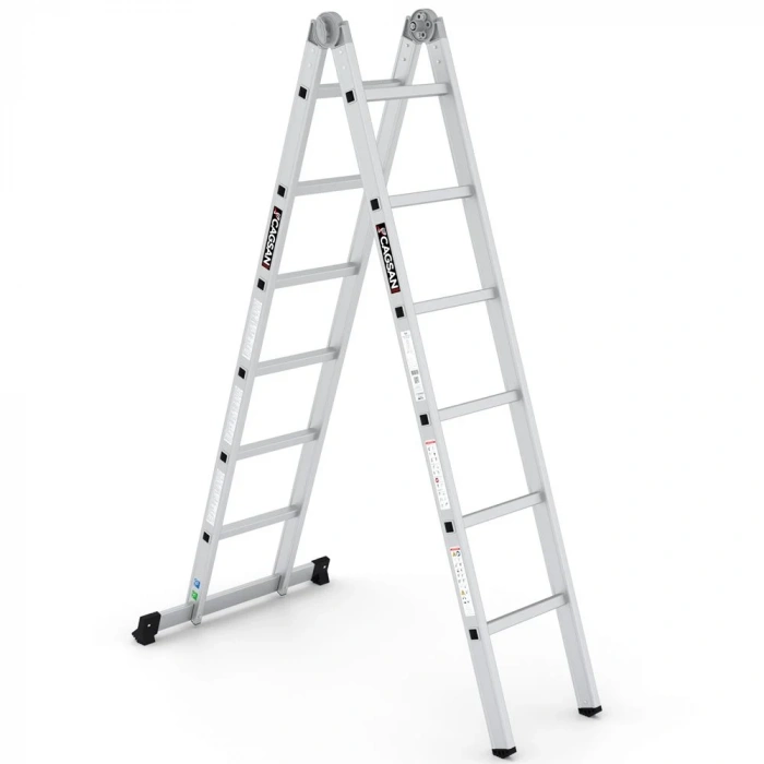 Çağsan Katlanır Alüminyum Merdiven 2x6 Basamaklı - K4