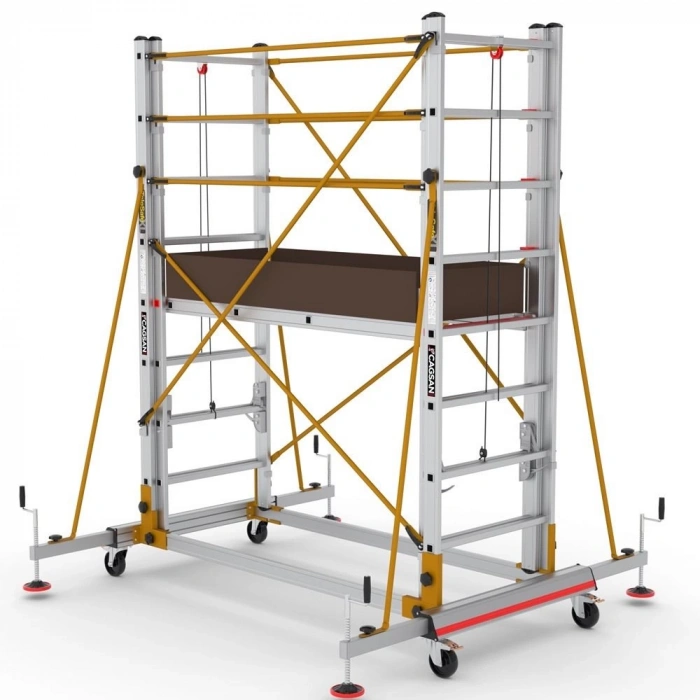 Çağsan Telesafe XL İki Parçalı Alüminyum İskele 2x8 Basamaklı - S004_XLN