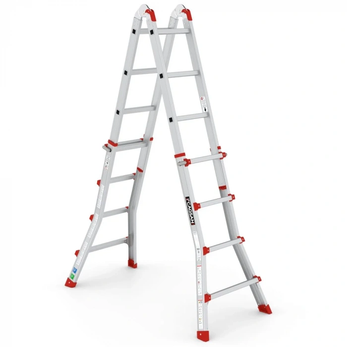 Çağsan Toros Çok Amaçlı Katlanır Alüminyum Merdiven 4 Basamaklı - CK417T