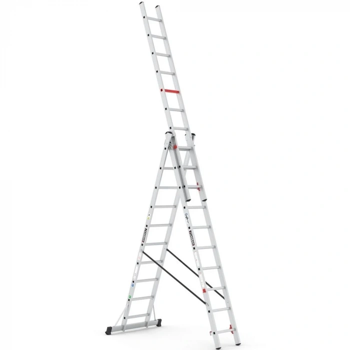 Çağsan Üç Parçalı Çok Amaçlı Alüminyum Merdiven 3x10 Basamaklı - TS190
