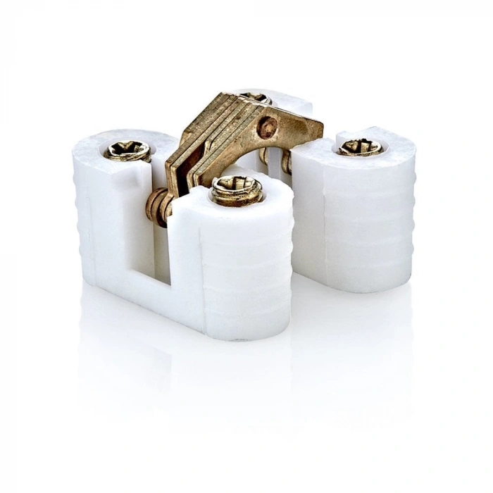 Canex Akordiyon Menteşe Plastik (Vidalı) Beyaz