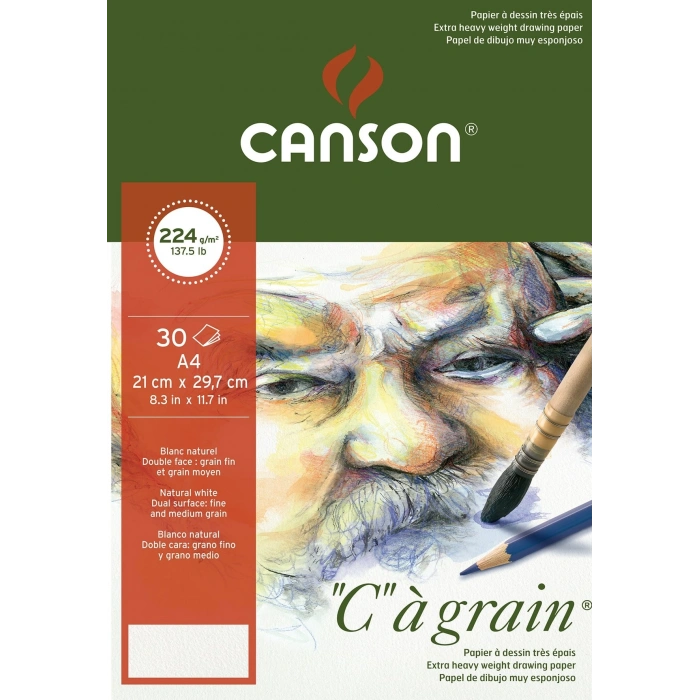 Canson C à grain Eskiz Çizim Defteri A4 224gr 30yp