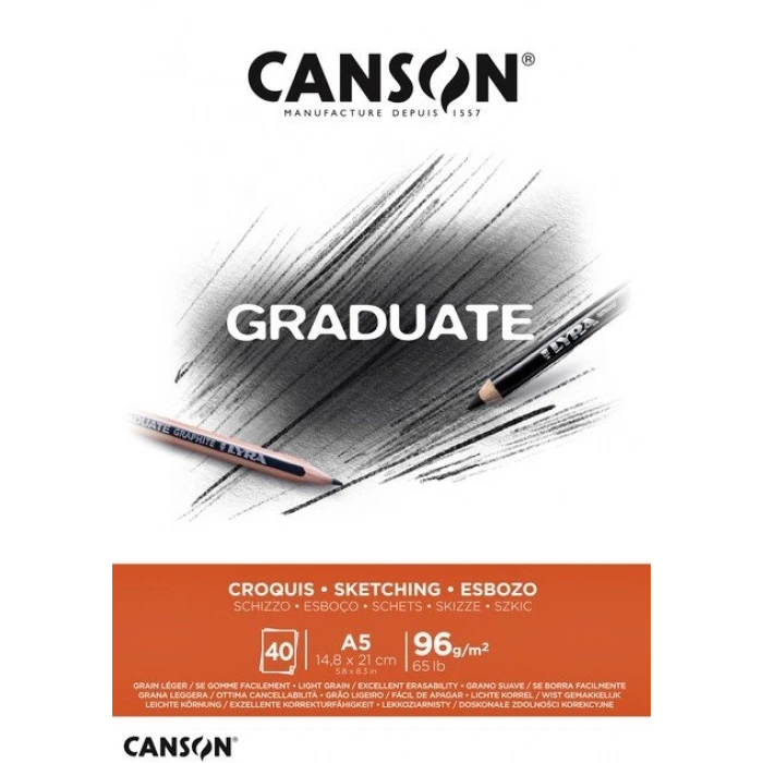 Canson Graduate Croquis Eskiz Defter A5 96gr 40yp