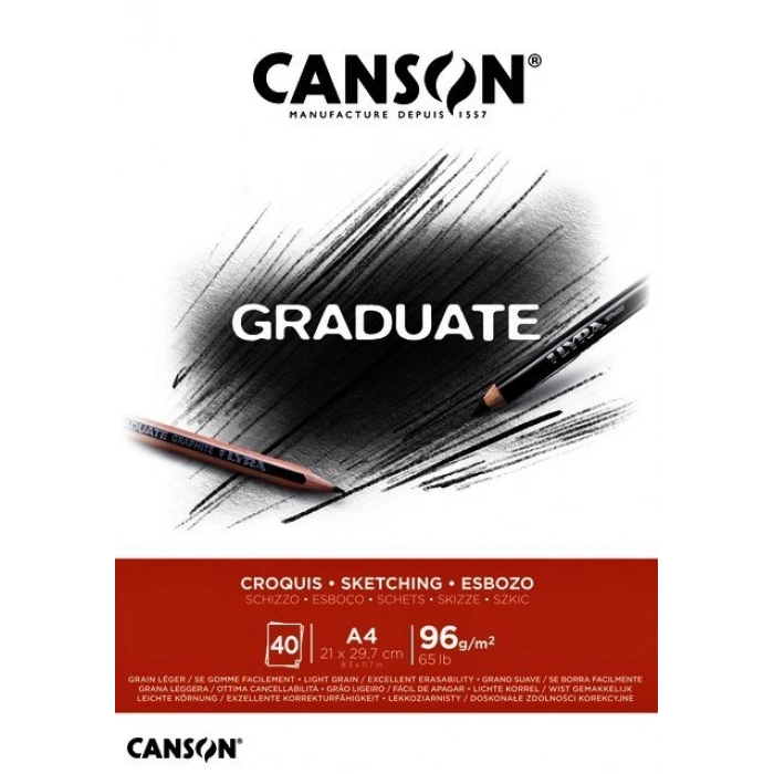 Canson Graduate Eskiz Çizim Defter A4 96gr 40yp
