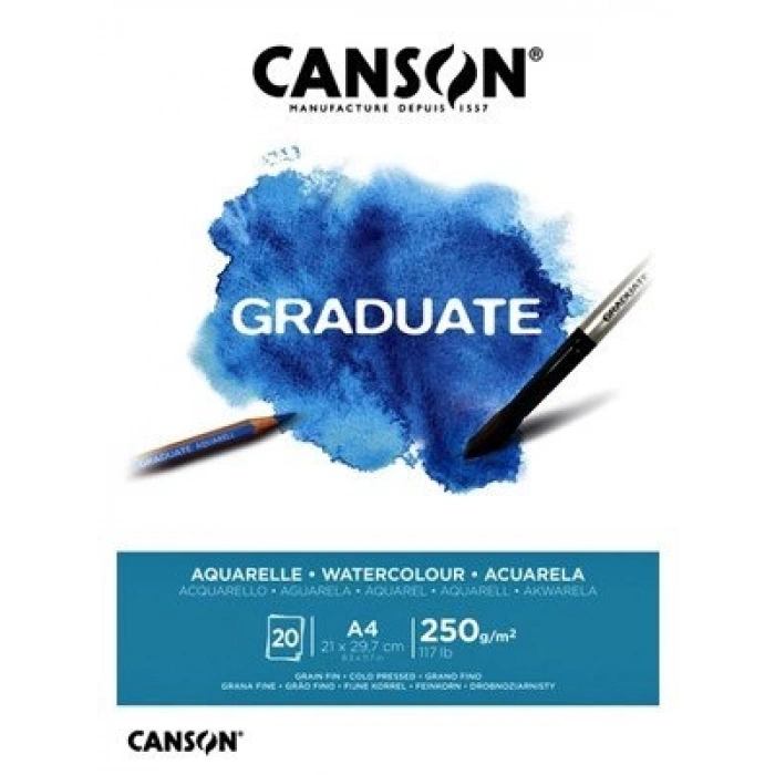 Canson Graduate Suluboya Defteri A4 250gr 20 Yaprak