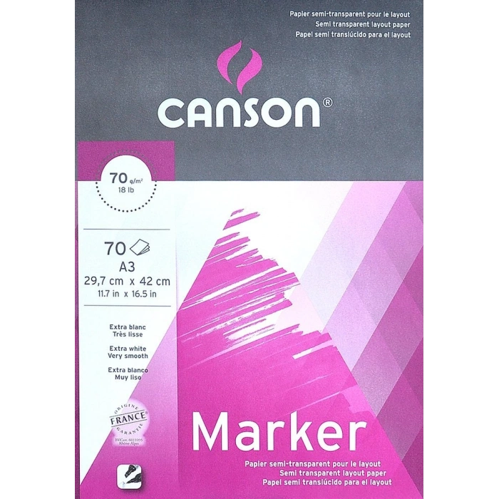Canson Marker Defter A3 70gr 70yp 297233