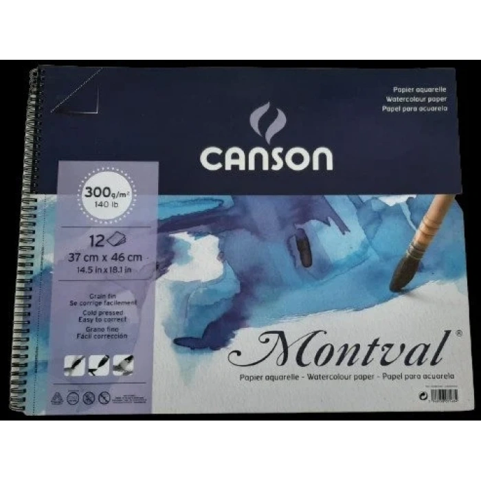 Canson Montval Suluboya Defteri 37x46cm 300gr 12yp Spiralli