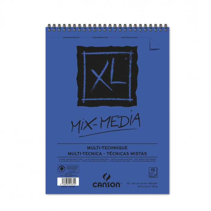 Canson XI Mix Media Defter A5 300gr 15yp Spiralli
