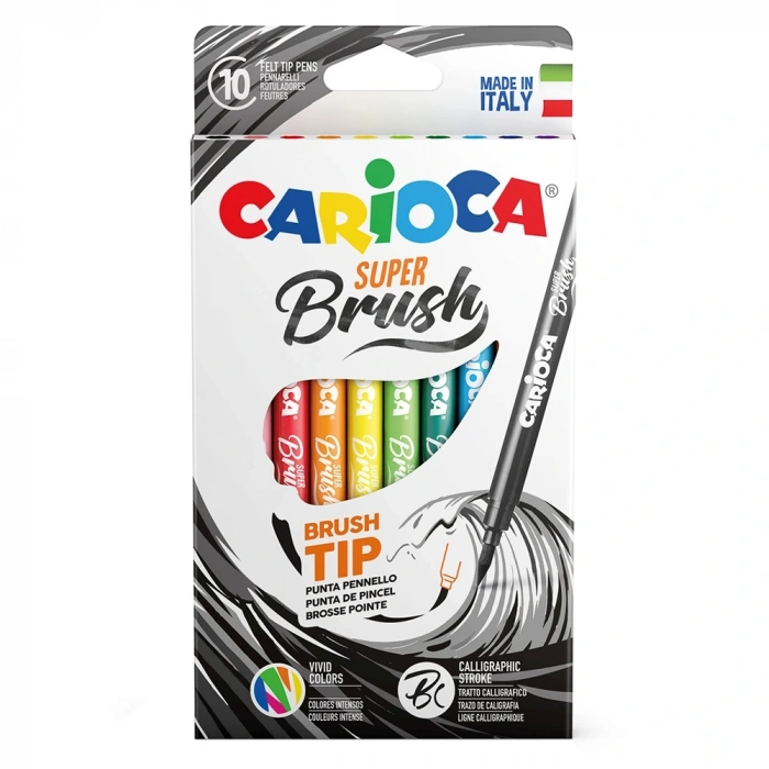 Carioca Super Brush Keçeli Boya Kalemi 10 Lu