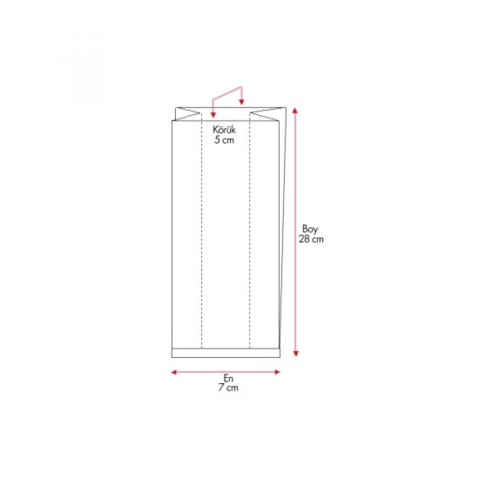 ÇATAL KAŞIK BASKILI ÇİZGİLİ ŞAMUA KESE KAĞIDI 7X28 CM - 1 KG