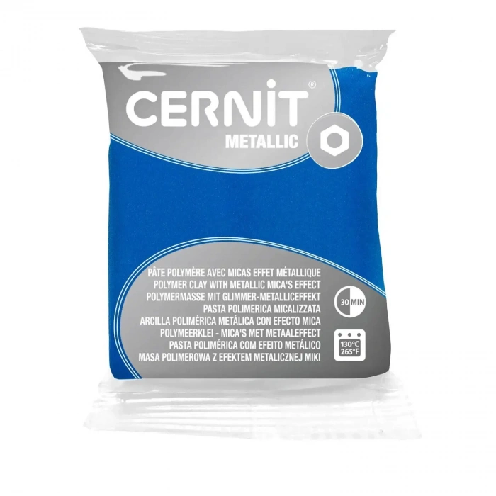Cernit Metallic Polimer Kil 56 g Blue