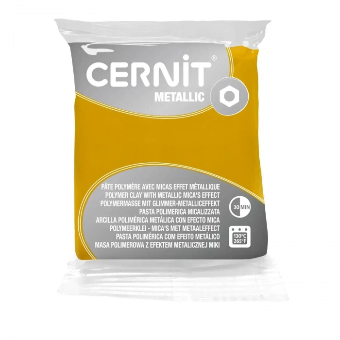 Cernit Metallic Polimer Kil 56 g Yellow