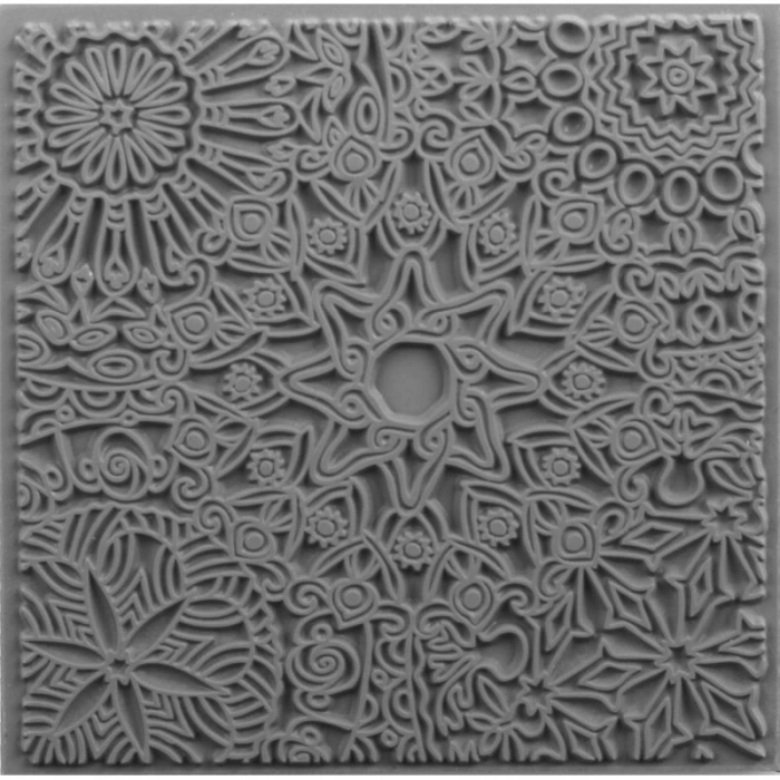 Cernit Texture Plate Silikon Polimer Kil Desen ve Doku Kalıbı 9x9 cm. MANDALA