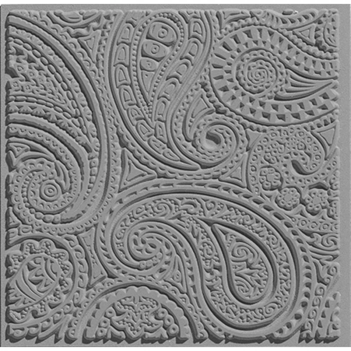 Cernit Texture Plate Silikon Polimer Kil Desen ve Doku Kalıbı 9x9 cm. PAISLEY