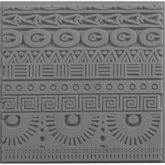 Cernit Texture Plate Silikon Polimer Kil Desen ve Doku Kalıbı 9x9 cm. GEOMETRICS